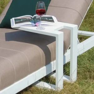U Bijzettafel Aluminium Wit Snelle Levering