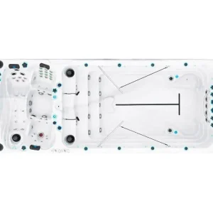 Betaalbaar Spirit Deep Swimspa Sterling White with DARK GREY