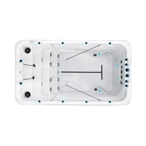 Fitness 1 Deep Swimspa Sterling White with DARK GREY Must-Have