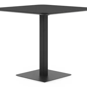Fano kantelbare tuintafel vierkant afgerond in zwart aluminium en volkeramiek nero black - L 80 x B 80 x H 73 cm Weekendaanbieding
