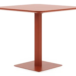 Fano kantelbare tuintafel in roestbruin aluminium - L 80 x B 80 x H 73 cm Beperkt Aanbod