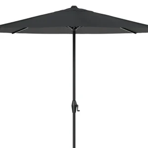 Koop Vandaag Viola staanparasol in zwart aluminium met zwart weather+ softtouch parasoldoek - Dia 350 cm (zonder voet)