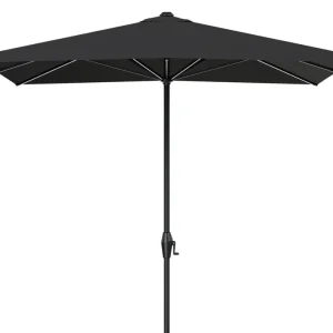 Viola staanparasol in zwart aluminium met zwart weather+ softtouch parasoldoek - L1 300 x L2 400 cm (zonder voet) Populair
