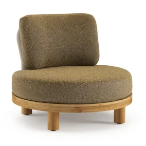 Donato loungestoel in teak met madagascar walnut All Weather Cosytica kussen Alleen Vandaag