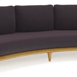 Aanbieding Bomero loungebank in teak met tundra red all weather sunbrella® luxe kussen