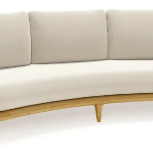 Aanbieding Bomero loungebank in teak met lopi marble all weather sunbrella® luxe kussen