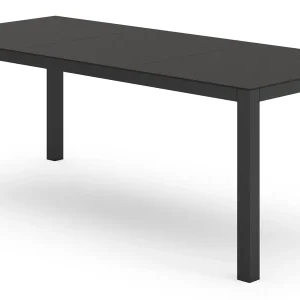 Toma tuintafel rechthoekig in zwart aluminium en sintered stone zwart - L 200 x B 90 x H 73 cm Uitverkoop