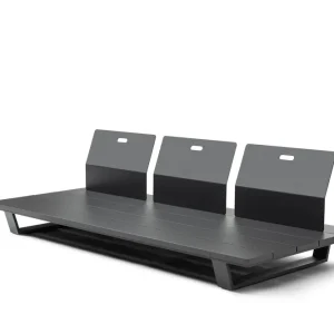 Dagaanbieding Pagino lounge frame 3-zit in zwart aluminium