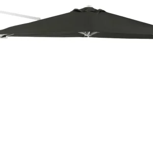 Aanbieding Avola zweefparasol met tiltfunctie in wit aluminium met grijs all weather sunbrella® premium parasoldoek - L1 200 x L2 300 cm (zonder voet)