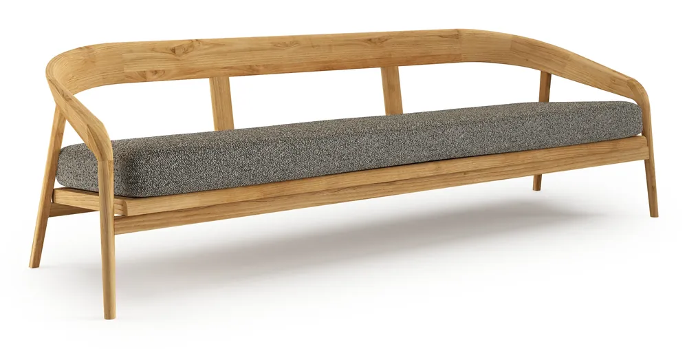 Lacrima loungebank in teak met marbella tunder all weather Cosytica kussen Hoge Kwaliteit