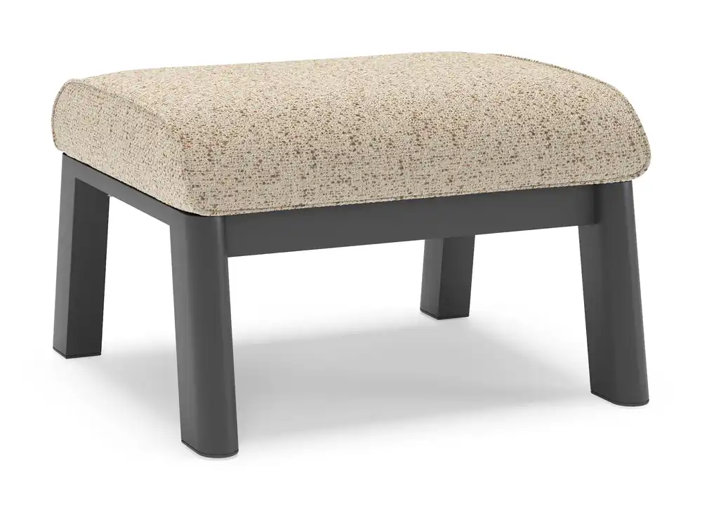 Cirello poef in zwart aluminium met bora jungle all weather cosytica kussen Nu Kopen