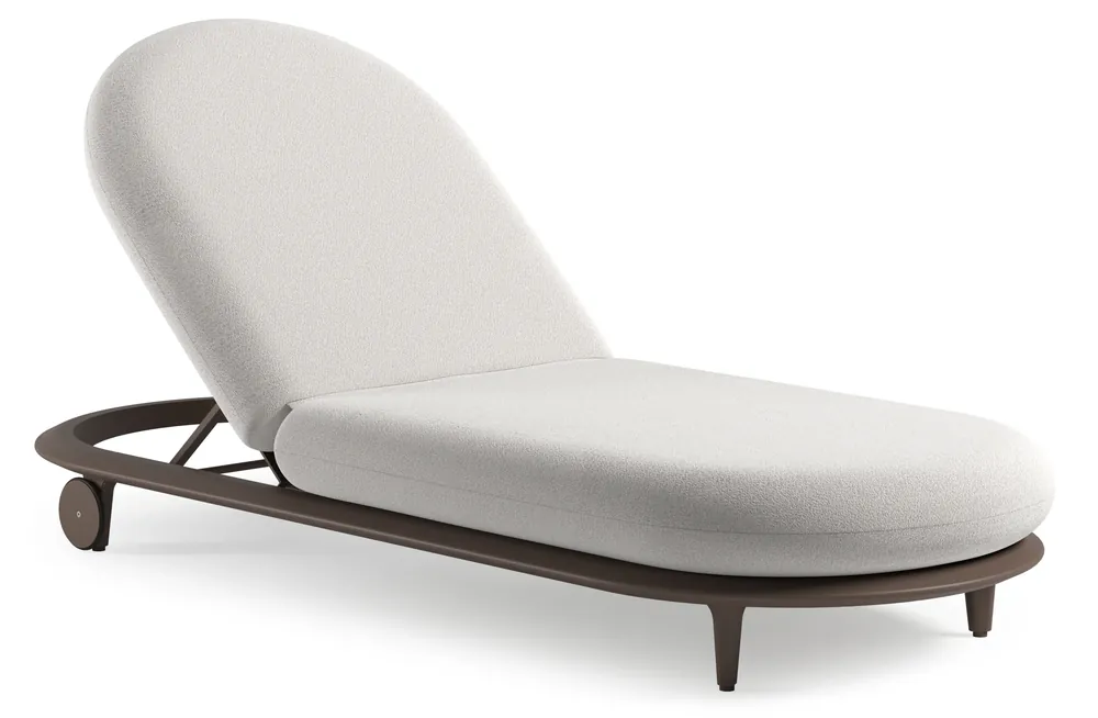 Dagaanbieding Bomero verstelbaar ligbed in taupe aluminium met soul optik all weather solica kussen