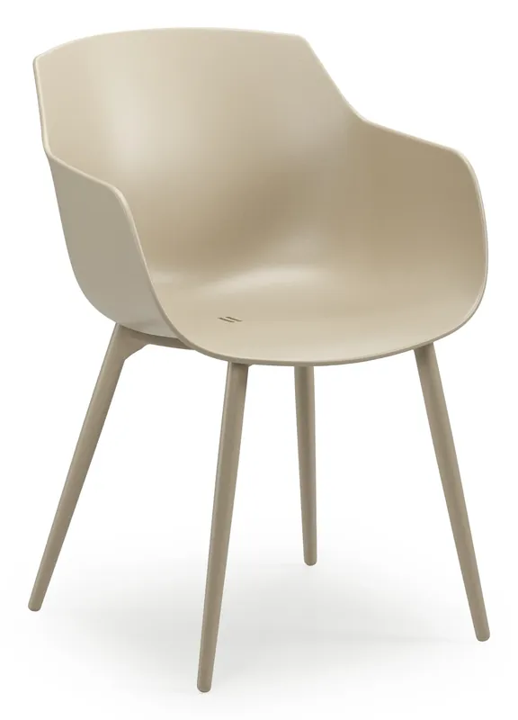 Gecertificeerd Paco tuinstoel in beige aluminium en beige kunststof