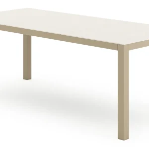 Toma tuintafel beige aluminium en volkeramiek beige - L 200 x B 90 x H 73 cm Bestel Nu