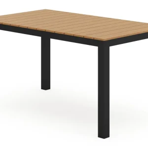 Toma tuintafel in zwart aluminium en polywood - L 140 x B 80 x H 73 cm Betaalbaar
