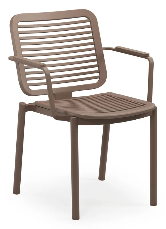 Meest Verkocht Fano stapelbare tuinstoel in taupe aluminium
