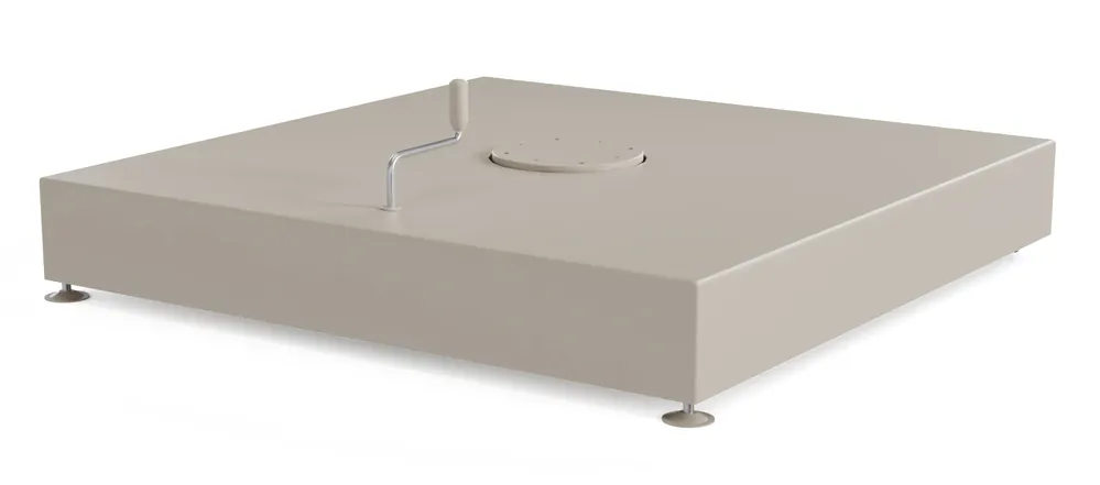 Meest Verkocht Minore parasolvoet in beige aluminium 260 kg met wielen