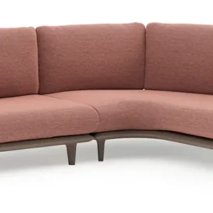Aanbieding Bomero loungehoek in taupe aluminium met slow alezan all weather sunbrella® luxe kussen