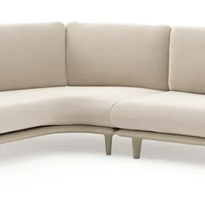 Aanbieding Bomero loungehoek in beige aluminium met lopi antique all weather sunbrella® luxe kussen