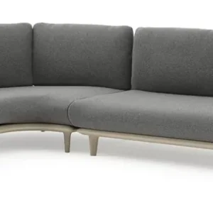 Aanbieding Bomero loungehoek in beige aluminium met catania black all weather cosytica kussen