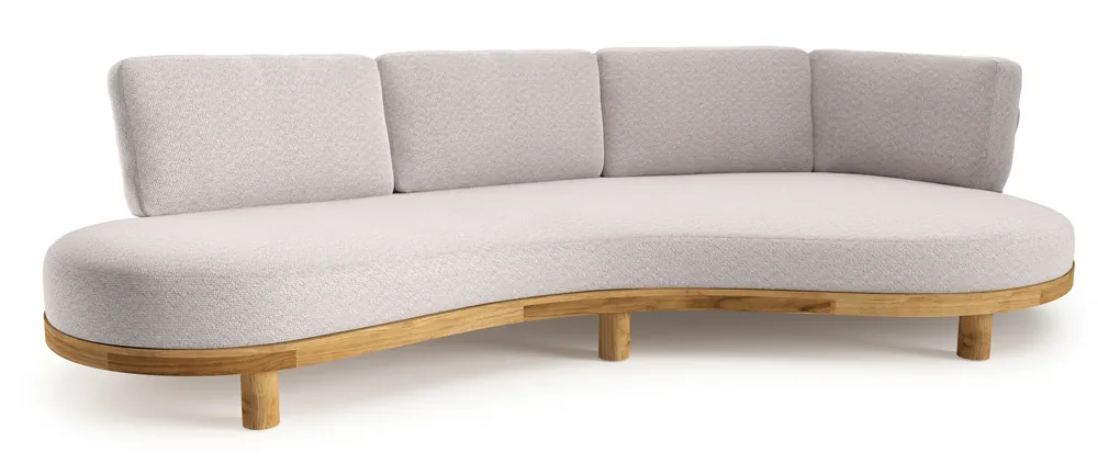 Donato loungebank in teak met wander gobi all weather sunbrella® luxe kussen Koop Vandaag