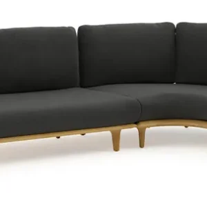 Aanbieding Bomero loungehoek in teak met chartres sooty all weather sunbrella® luxe kussen