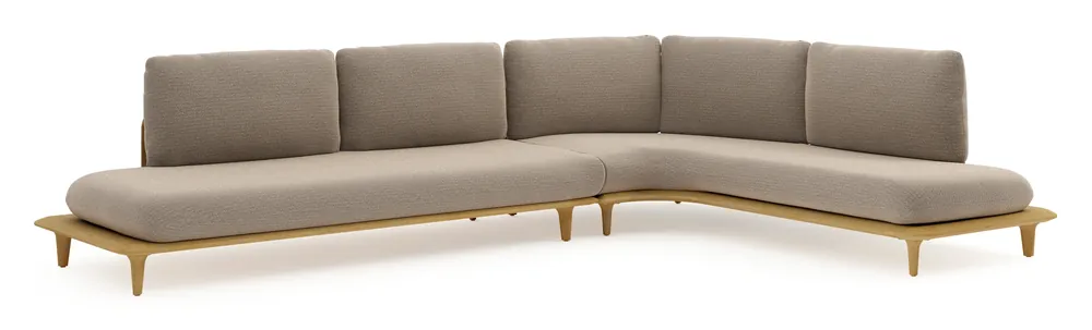 Koop Vandaag Bomero loungehoek in teak met firenze earth all weather solica kussen