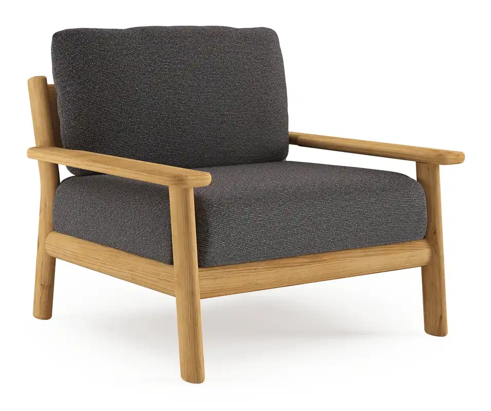 Shop Nu Amaro loungestoel in teak met firenze tunder all weather solica kussen