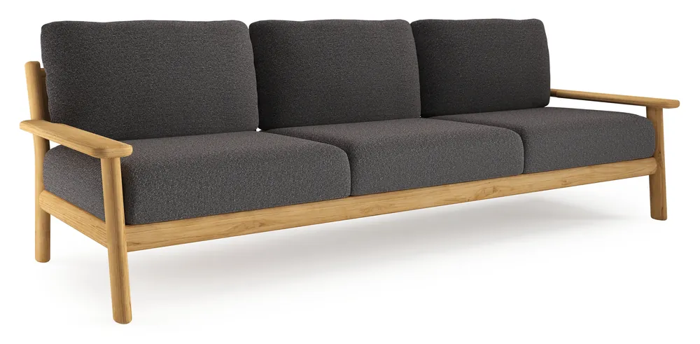 Actieprijs Amaro loungebank in teak met firenze tunder all weather solica kussen