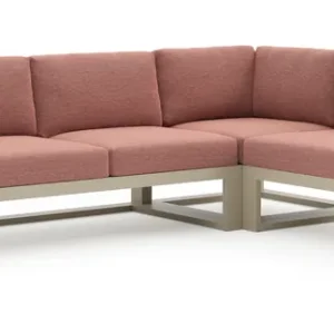 Weekendaanbieding Verato loungehoek in beige aluminium met slow alezan all weather sunbrella® luxe kussen
