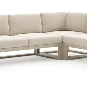 Weekendaanbieding Verato loungehoek in beige aluminium met lopi antique all weather sunbrella® luxe kussen