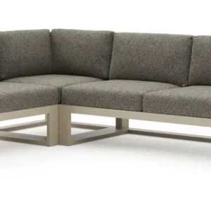 Weekendaanbieding Verato loungehoek in beige aluminium met marbella tunder all weather cosytica kussen