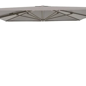 Aanbieding Minore zweefparasol met tiltfunctie in beige aluminium en Lopi Pepper All Weather Sunbrella® Luxe parasoldoek - L1 400 x L2 300 cm (zonder voet)